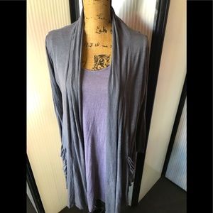 Comfy USA set sleeveless tank purple grey coverup.